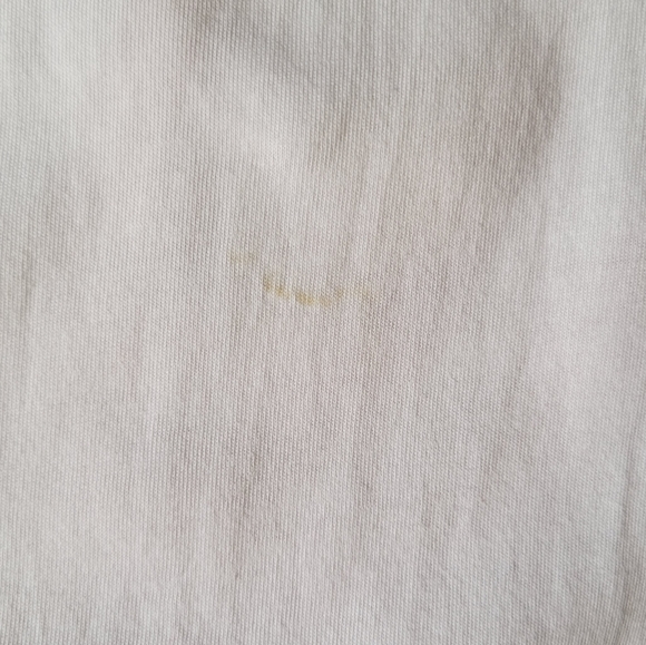 𝅺ZARA White With Rainbow Knit Hem Crew-neck Short-sleeves Cotton T-shirt Size L - Picture 8 of 9